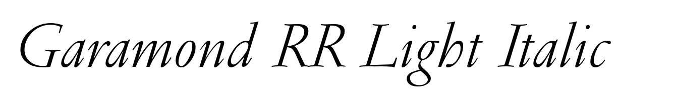 Garamond RR Light Italic